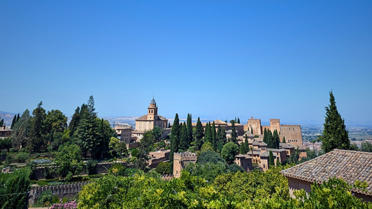 Granada landscape view with blue skies
