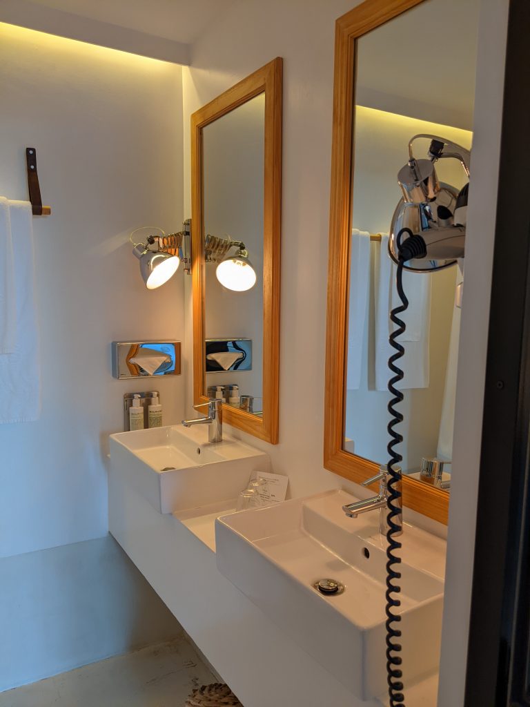 Bathroom sink at 7 Islas Hotel Madrid