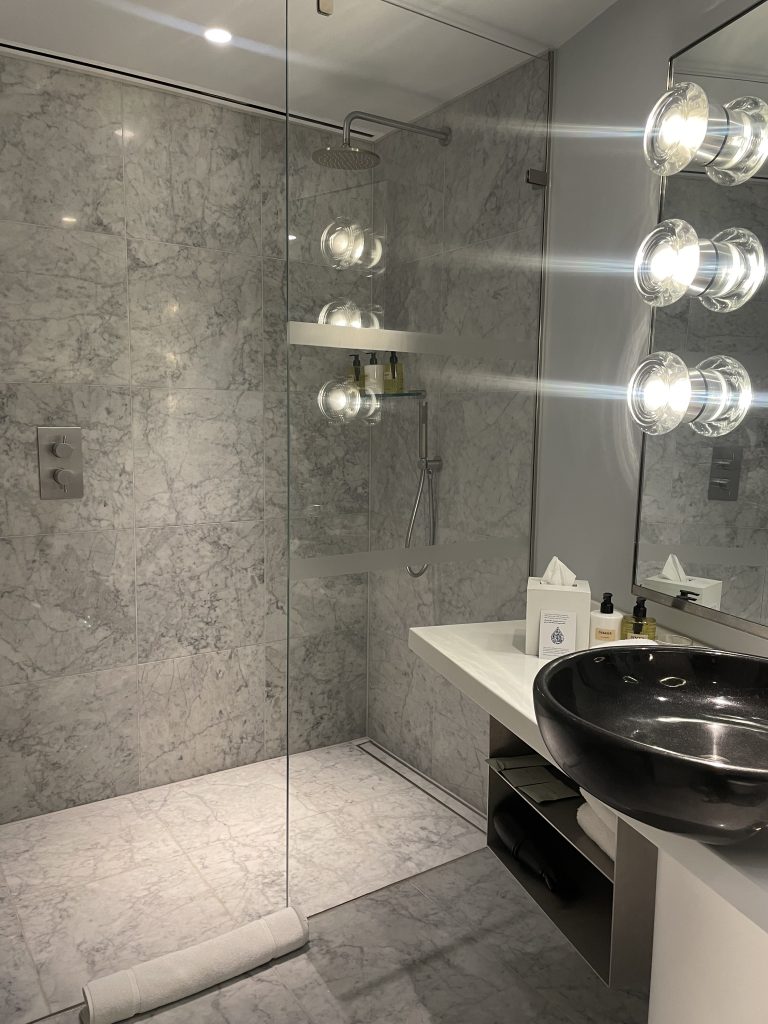 Shower area at Sea Containers London